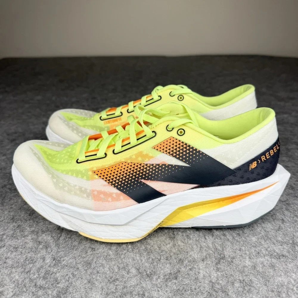 New Balance FuelCell Rebel v4 Mens Size 10 White Athletic Running Shoes Sneakers